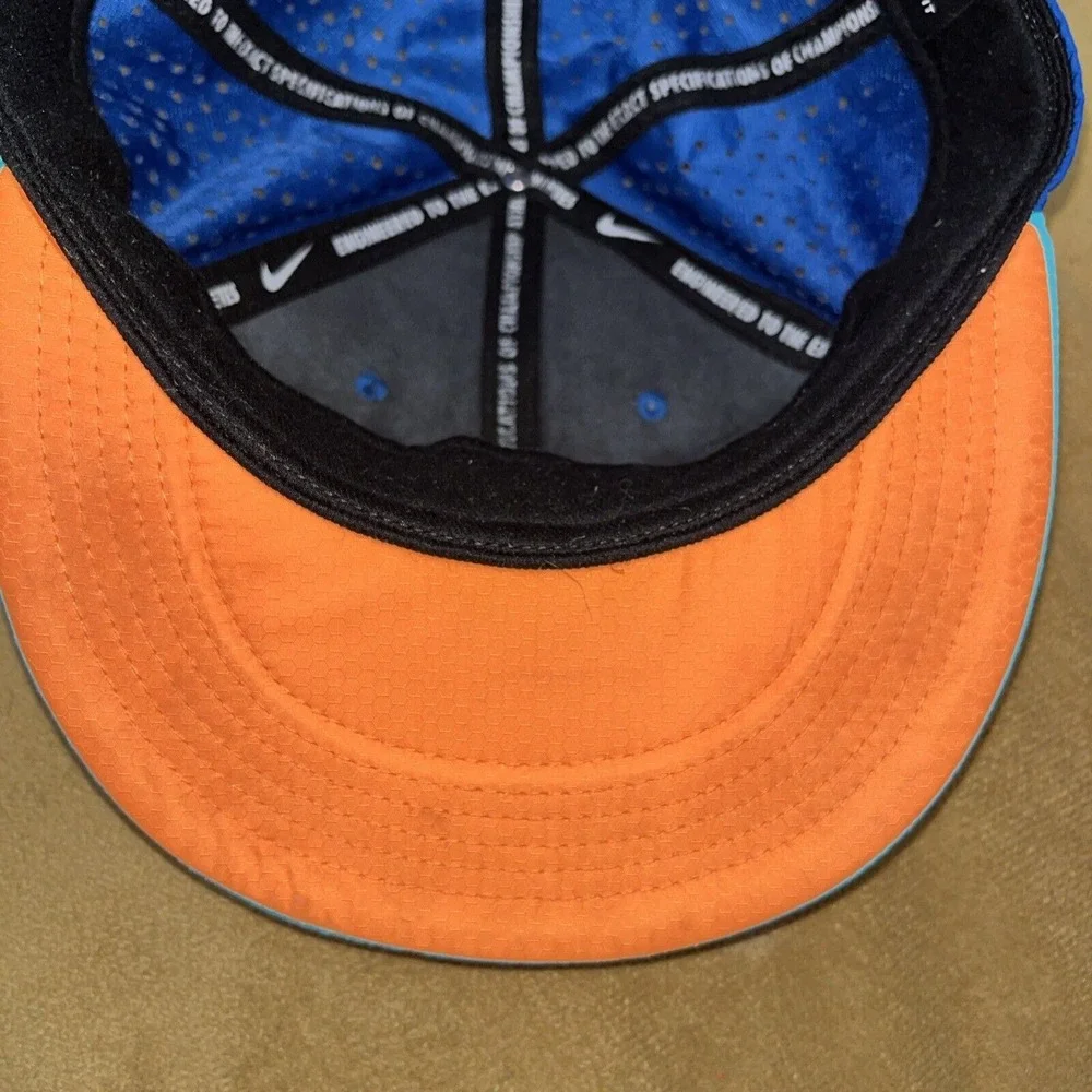 Nike Kids KD Hat Adjustable Basketball SnapBack Aqua Orange Kevin Durant Dri Fit